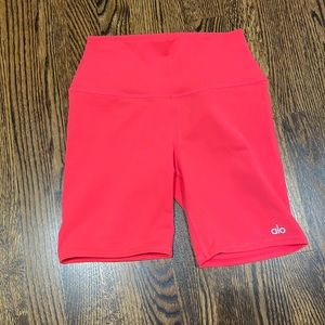 Alo yoga hot pink bike shorts